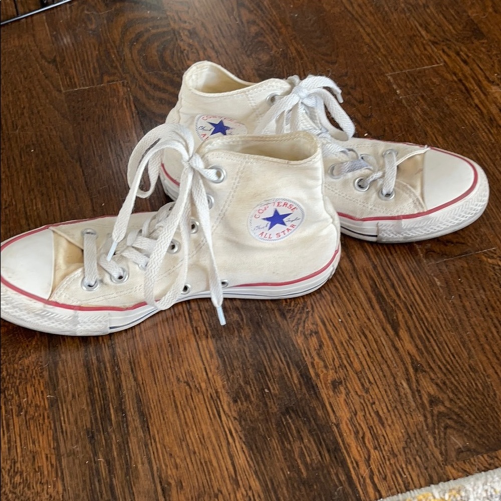 converse white high tops